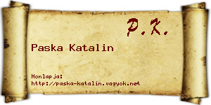 Paska Katalin névjegykártya