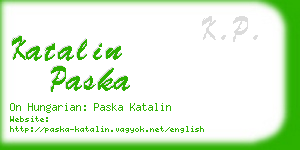 katalin paska business card